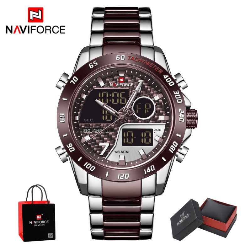 NAVIFORCE Men‘s New Analog Dig - Outdoor Sport Watch ulasan dan harga
