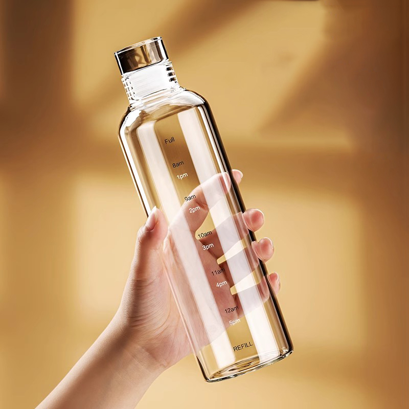 500/750/1000ml Glass Sport Wat - Outdoor Sport Glass Water Bottle ulasan dan harga